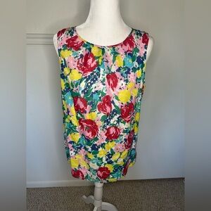 Talbots Pastel Floral Top size 12